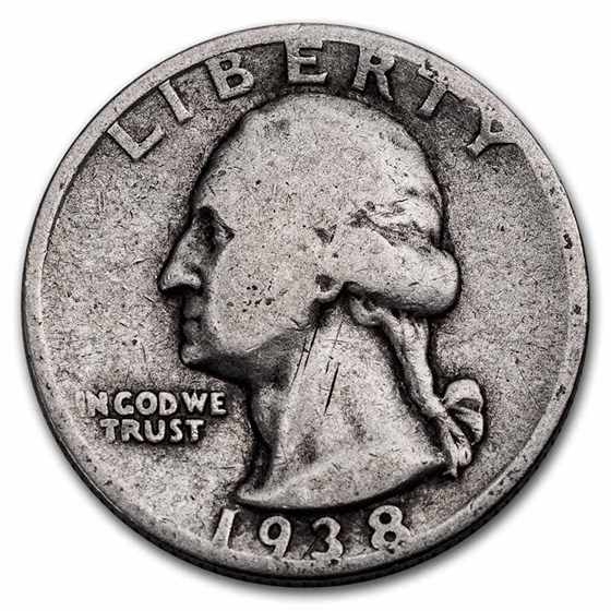 1938-S Washington Quarter Good/Fine 1938-S Washington Quarter Good/Fine